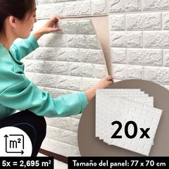 BRICKWALL® - PAPELES PINTADOS AUTOADHESIVOS 3D